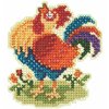 Mill Hill Papa Rooster Beaded Counted Cross Stitch Ornament Kit 2024 Spring Bouquet MH182413