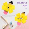 Tigeen 9 Pcs Pencil Girls Hair Bow 4.9 Inch Back to School Hair Bow Ponytail Holder Hair Clips School Bow Alligator Clip Grosgrain Ribbon for Babies Toddler Teen Gift Kindergarten, 9 Colors