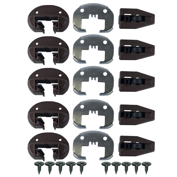 Kenlin Lot of 5 Sets of Enhanced Commercial Style Kenlin Rite-Trak II Model #168 (Drawer Stop with Roller) …