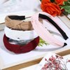 Fishinsea 10 Pack Knotted Wide Headbands for Women Girls Cute Fashion Head Wrap in Solid Color Non-slip Hair Accessories for Daily Festival Gifts
