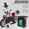 Vatkan Universal Solar Motorcycle TPMS Tire Pressure Monitoring System with 2 External Sensors LCD Display Motorbike Tyre Temperature Alarm