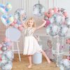 8 Pcs 22 inch Disco Ball Balloons Star Iridescent Heart Balloons for Last Bachelorette Party Decoration Groovy Birthday Bridal Shower Valentine's Day Supplies