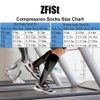 ZFiSt 3 Pair Medical Sport Compression Socks Men,Running Nurse Socks for Edema Diabetic Varicose Veins(Black+Blue+White,XXL)