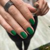 Turquoise Green Press on Nails Short,KQueenest Round Fake Nails for Women Really Short Nails Press-on,Natural Glue on Nails Set Reusable Petite Nails for Small Hands,Oval Gel Nails for Daily Mani