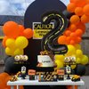 Construction Balloons 40 Inch Construction Number Balloon 2 Black Construction Truck Themed Bulldozer Dump Truck Foil Mylar Balloon Two Years Old Baby 2nd Birthday Party Decor Supplies
