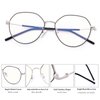 Colossein Round Blue Light Blocking Computer Glasses with Metal Frame for Men Women, UV400 Protection Anti Glare Anti Fatigue Reduce Eye Strain - Black