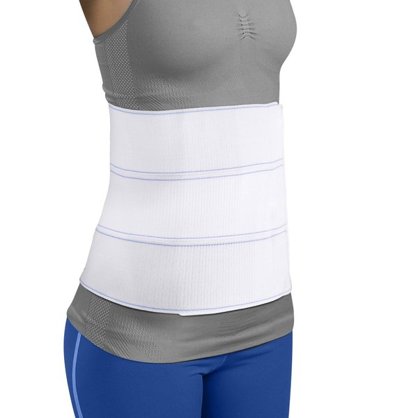 MARS WELLNESS Premium Plus Size Bariatric Abdominal Binder - 9" 3 Section/Panel - Bariatric Binder Abdominal Brace for Men or Women - 2XL - Waist Size 46" - 62" White