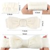 WHAVEL 6 PCS Face Wash Headband Wristband Set, Spa Headband Makeup Skincare Headbands Wrist Bands for Washing Face (Beige, Light coffee)
