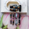24 Pcs Halloween Spuare Press on Nails Long Coffin - SHANRUN Black Matte Fake Nails Press ons Nail Art Tips Glue on Nails Full Cover Acrylic False Nails with Ghost Design Stick on Nails for Women
