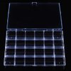 Kemaily 24 Slots Empty Clear Nail Art Decoration Storage Box Nail Glitter Rhinestone Crystal Accessories Container Storage Box