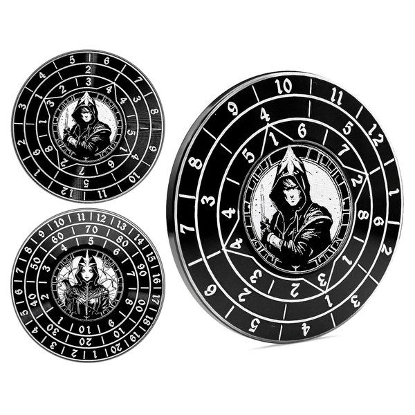 PJOY Spinner Dice 7-in-1 Metal DND Dice Set Built-in D4, D6, D8, D10, D%, D12 and D20 Unique Dice Spinner Rogue Metal D&D Dice for Dungeons and Dragons Gifts Stocking Stuffers