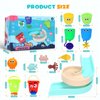 Bath Toys for Toddlers 1-3 Years Old, Bathtub Toy for Kids 3-4-5 Age,Water Bath Tub Toys with Water Slide &Marine Organism and Lovely Cups,14 Pcs Baby Bath Toys for Boys and Girls Gift