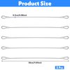 Mabor 5Pcs Stainless Steel Safety Cable Lock Wire with Loops, Security Cable Lock for Luggage Travel, 12 inch Long, 2mm Thickness