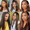 P4/30 Highlight Human Hair Bundles Straight Bundles Human Hair 22 24 26Inch Human Hair Straight Human Hair Bundles Ombre Brown Bundles Human Hair Double Weft Hair Extensions (P4/30-ST-22 24 26)