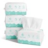 Tahoe Trails Disposable Face Towel, Soft Dry Wipe, Lint Free, Dry Wet Use for Sensitive Skin, 80Count Cotton Facial Tissue, Makeup Removing, Surface Cleaning 5.91 * 7.87inch, 80