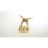 Small mini gold metal flowers leaf hair claw clip