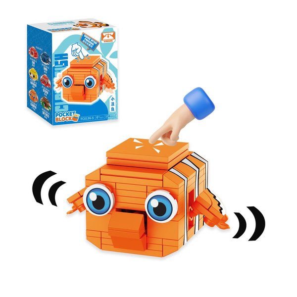Eydeal Mini Sea Animals Building Blocks Sets Party Favors, Ocean Creatures Clown Fish Toys Gift for Kids Boys Girls New 2024 (106 Pieces)