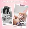 Professional Electric Nail Drill Kit, Portable Cordless Nail File Set for Acrylic, Gel Nails, Manicure and Polishing with 100Pcs Sanding Bands1