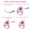 Glue Rings - Autdor 500Pcs Glue Rings for Eyelash Extensions Pink Lash Glue Rings Pigment Ring Cups Lash Glue Holder for Lash Extension Supplies Makeup Lip Microblading Supplies Nail Art