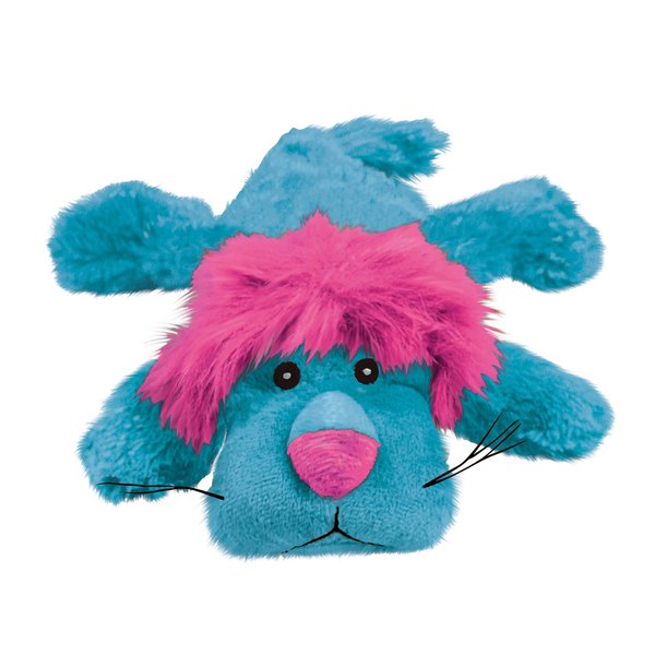KONG Cozie King The Purple Haired Lion, Small Dog Toy, Blue