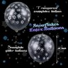 Skylety 36 Pieces Winter Clear Snowflake Balloons Transparent Snowflakes Balloon Glitter Confetti Balloon 12 Inch Snowflake Latex Balloons Wonderland Decorations for Christmas Birthday Party