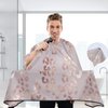 Bolaz Waterproof Barber Cape-Rose Gold Leopard Haircut Bib for Men,Unisex Hair Cutting Cape(1na6h),Multicolor,one size