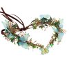MOSTORY Woodland Butterfly Flower Crown - Handmade Fairy Headpiece Elf Circlet Forest Tiara for Women Girls Spring Wedding Renaissance Party Gold Green