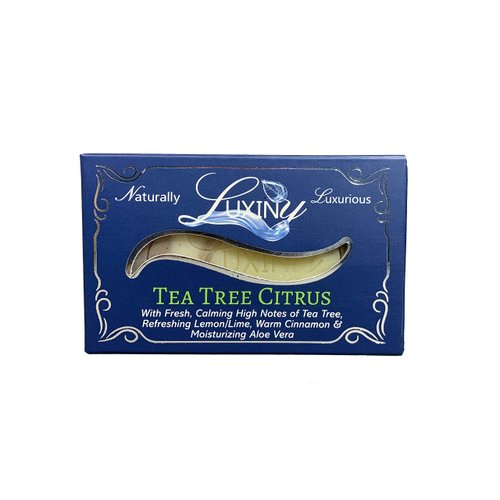 Luxiny Natural Soap Bar, Handmade Citrus Tea Tree oil Soap bar is a Palm Oil Free Moisturizing Vegan Castile Soap made with soothing aloe for All Skin Types Including Sensitive Skin (Single)