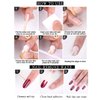 Fall Nails Press on Nails Short Square Fake Nails Thanksgiving Acrylic Nails with Fall Leaf Design Autumn Maple Leaf Decoration Gold Glossy Thanksgiving False Nails Stick on Nails for Women Girls