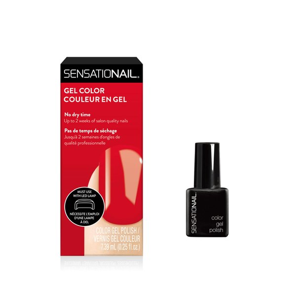 SensatioNail Gel Nail Polish - At Home Gel Quick-Cure Polish - Glossy, Long-Lasting, No Dry Time - Lasts Up to 2 Weeks - Vixen - 7.39 mL/0.25 fl oz