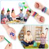 Hungdao 48 Pcs Birthday Party Favors 16 Video Game Party Drawstring Bags Farm Animal Goodie Bag 16 Blocks Wristband Tie Dye Bracelet 16 Construction Mermaid Keychain for Party Supply (Game)