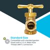 EZ-FLO Irrigation Hose Bibb, 1/2 Inch MIP Connection, 1/2 Inch MHT Connection, Brass Plumbing Fitting, 20181