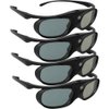DLP Link 3D Glasses, ELEPHAS 144Hz Rechargeable Active Shutter Eyewear for Most DLP-Link 3D Projectors- Acer, ViewSonic, BenQ Vivitek, Optoma, Panasonic, Dell, Viewsonic (4 Pack)