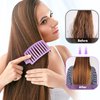 Hair Brush, Boar Bristle Hair Brushes for Women Men kids, Curved Vented Styling Hairbrush Faster Blow Drying, Paddle Detangler Brush for Wet Dry Curly Thick Hair Smoothing Massaging Detangling(Purple)