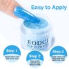 Eodci 12 Pcs Dip Powder Nail Kit Starter, 6 Colors Glitter Blue Snow Dipping Powder Kit With Base & Top Coat/Activator/Brush Saver, Nail Art Manicure Salon DIY for Daily at Home Party Gifts for Women