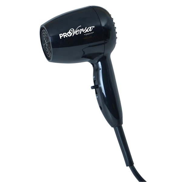 Jerdon Compact Hair Dryer - Black Travel Hair Dryer with 72" Power Cord - JHD8B