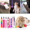 KALIONE Cat Worm Toy Refills Pack, 8 PCS Cat Toy Wand Replacement, Cat Wand Attachments, Cat Feather Toys, Cat Wiggly Toy, Fuzzy Cat Toy Fishing Pole Refill for Interactive Indoor Cats Kitten, Style B