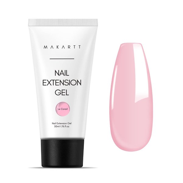 Makartt Poly Nail Gel Natural Pink 50ML Gel Builder for Nail Extension Nail Strengthener Beauty Gift Trendy Nail Art Design for 3D Gel Nail Molder Salon Supplies Nail Art Easy DIY at Home