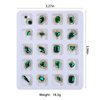 40PCS Emerald Green Luxury Nail Art Rhinestones Kit for Acrylic Nails，Green Alloy Nail Charms Nail Decorations，Nail Accessories Nail Jewels for Nail Art Supplies Manicure Making Craft DIY