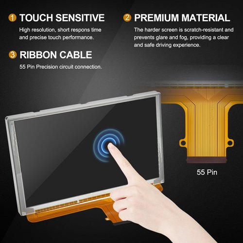 AUTOBABA 8" 55 Pin LCD Monitor Touch Screen Radio Navigation DJ080PA-01A Compatible with 2015-2018 Chevy Silverado Suburban Tahoe Colorado GMC Canyon Sierra Yukon (Touch Screen with LCD