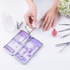Nail Clipper Kit - 12 Pieces Manicure Set Women Professional, Travel Nail Kit with Cuticle Nipper, Manicure Pedicure Set with Luxurious Travel Case (Purple)