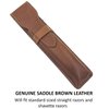 Leather Saddle Brown Protective/Travel Case for Straight, Shavette and Barber Razors - from Parker Safety Razor