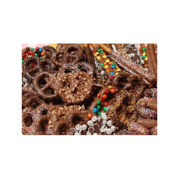 Chocolate Covered Pretzels 2 LB PARTY BOWL