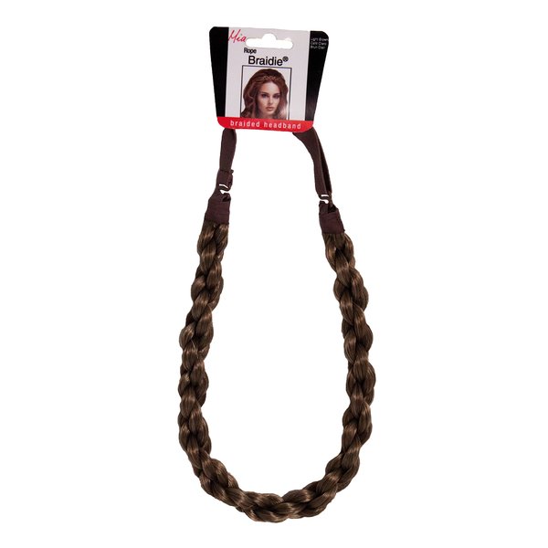 Mia Rope Braidie, Braided Synthetic Hair Headband, Light Brown Frosted, Adjustable Strap, for Women, Teens, Casual, Dress Up 1pc