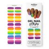 MOYOU LONDON Semi Cured Gel Nail Strips Gradient Ombre 20 Pcs. UV Gel Nail Wraps for Salon-Quality Manicure, Easy to Apply, Trim, & Remove