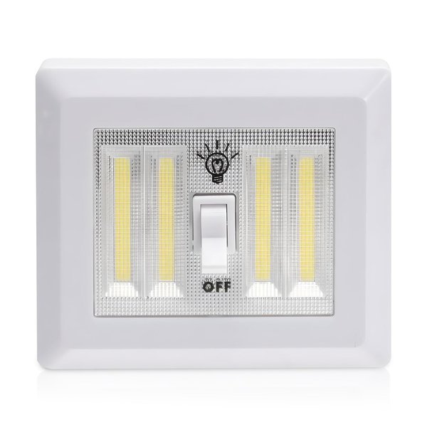 AlltroLite LED Closet Light Switch | 400 Lumen Wireless Battery Powered COB Night Light | Stick On Magnetic Battery Lights for Under Cabinet, Shelf, Shed, Kitchen, Garage, Attic, RV, DIY