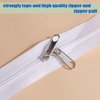 JOSDIOX Zipper by The Yard #3 White Sewing 10 Yard Long Zipper in Continuous Nylon Coil with 20pcs Zipper Sliders Zipper Pull and 30pcs Zippers Stops for Upholstery Sewing