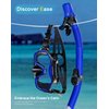 Snorkeling Gear for Adults, Kwambiri Dry-Top Snorkel Set, 183°Panoramic Wide View Diving Mask Breathing Freely Snorkel Mask for Snorkeling Scuba Diving Swimming Travel（Adults）