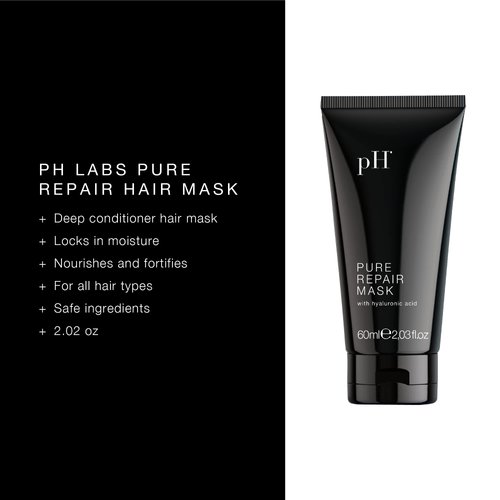 PH Labs Pure Repair Hair Mask, Revitalizing Hair Mask for Damaged Hair, Repairing Hair Treatment, 2.02 oz