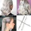 Silver Bobby Pins, METLUCK 240Pcs Silver Hair Pins Waves Bobby Pins Hair Accessories for Women Girls (2.2inch/5.5cm)